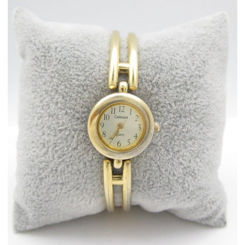 Women Carriage Quartz WR Analog 19mm Round‎ Watch (H805) "New Battery"